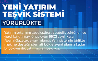 Yeni Yatırım Teşvik Sistemi Yürürlükte!